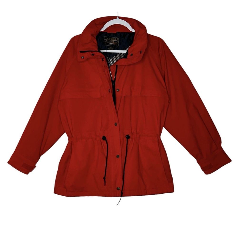 Eddie Bauer Jacket Mens Large Full Zip Red Vintage 90's Y2K Outdoor Cozycore